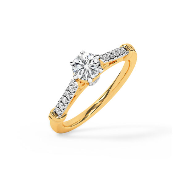 Kyra Halo Solitaire Ring