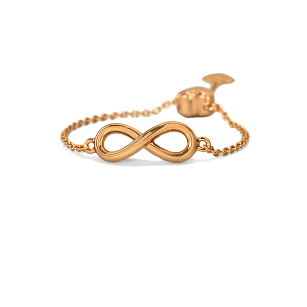 Infinity Heart Gold Flexi Ring