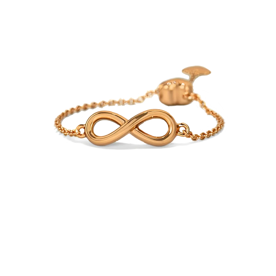 Infinity Heart Gold Flexi Ring